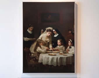 Victorian Woman Printable, Genre Painting, Classical Wall Art, Digital Download
