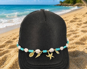 Beach Shell Charm Hat Chain