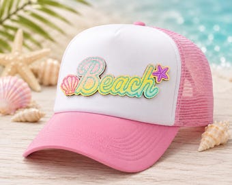 Salty Babe Pastel Beach Starfish Embroidered Patch