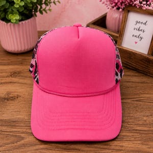 Pink Leopard Print Trucker Hat