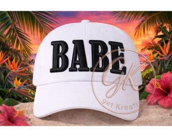 3D Puff Embroidered Iron-On Patch | Mama Darlin Salty Babe Drinkn' Hat Supplies