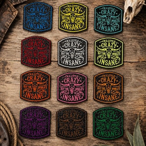 I'm a Little Crazy But the World's Insane Embroidered Iron-On Patch