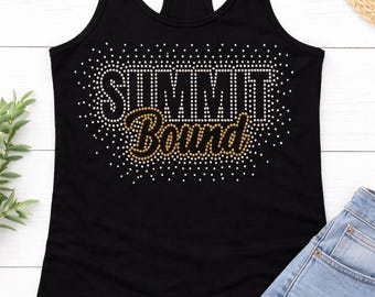 Summit and Youth Summit Bound Rhinestone Cheer Transfer, DIY Bling Shirt Design