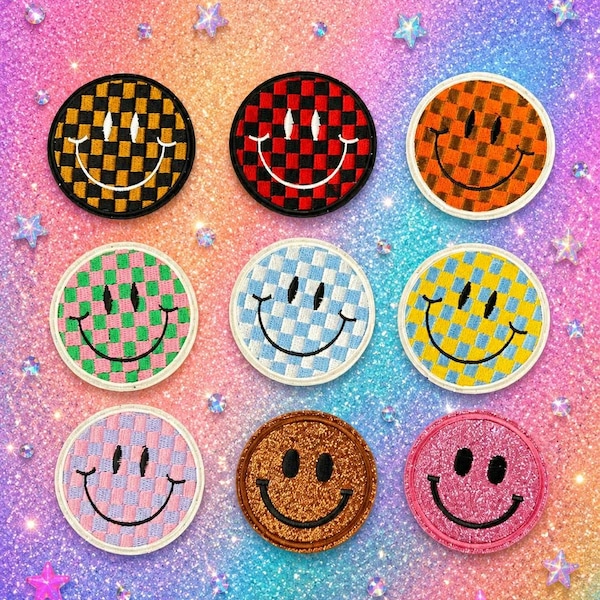 Pastel Smiley Checker Patch