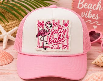 Salty Babe Flamingo– Pink Coastal Beach Patch