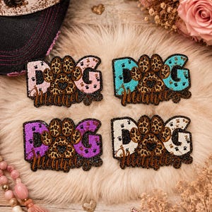 Dog Mama Embroidered Iron-On Patch