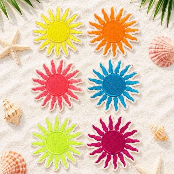 Colorful Sunshine Embroidered Patch