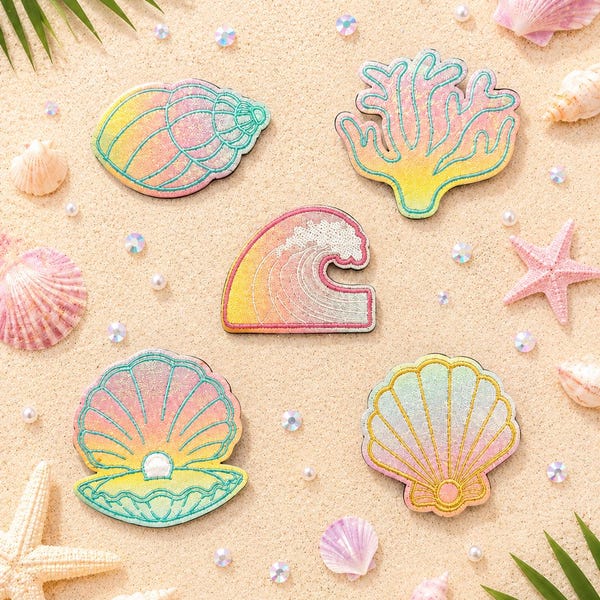 Pastel Beach Collection Embroidered Patch