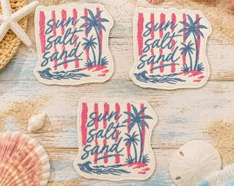 Sun Salt Sand Coastal Beach Embroidered Patch