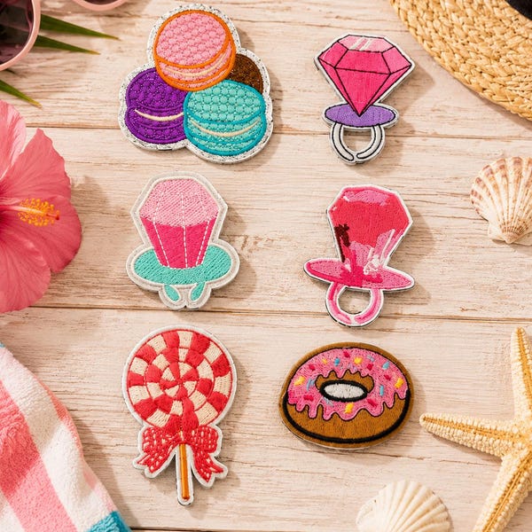 Candy, Donut & Pink Coquette Iron-On Patches