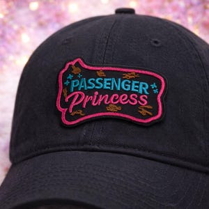 Passenger Princess Embroidered Patch, Pink Teal Girly Hat Accessory bild 2