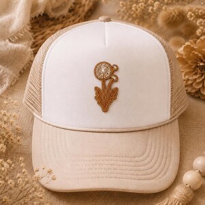 Boho Dandelion Embroidered Iron-On Patch
