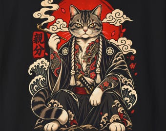 Yakuza Boss Cat Shirt Irezumi Tattoo Style Japanese Streetwear Mafia Gift