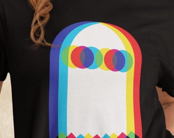 Digital Ghost Graphic T-Shirt | Spooky Cyber Halloween Gift for Pixel Art Lovers