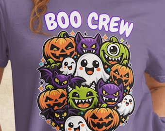 Boo Crew Halloween T-Shirt | Ghost Graphic Gift for Matching Group Outfits