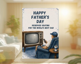Father's Day Card, Printable Father’s Day Gift, Custom Card for Dad, Canva Digital Download, Cute DIY Gift for Father