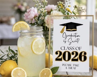 Graduation Dessert Table Sign, Printable Graduation Treat Table Sign, Editable Graduation Candy Bar Sign, Graduation Sign