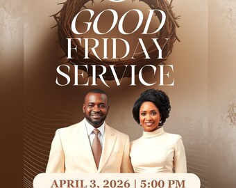 Good Friday Church Flyer | Editable Canva Template