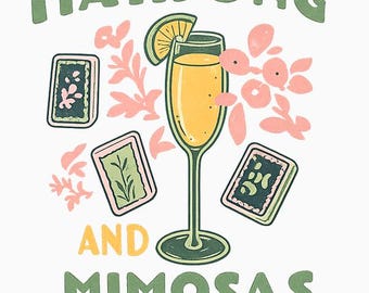 Mahjong and Mimosas (Wine Glass)