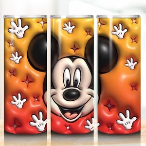 Projekt kubka z Myszką Miki, projekt smukłego kubka o pojemności 20 uncji, obraz sublimacyjny, opakowanie kubka, kubek z Myszką Miki, Myszka Miki, pobieranie cyfrowe zdjęcie 1