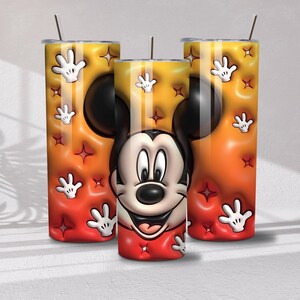 Projekt kubka z Myszką Miki, projekt smukłego kubka o pojemności 20 uncji, obraz sublimacyjny, opakowanie kubka, kubek z Myszką Miki, Myszka Miki, pobieranie cyfrowe zdjęcie 4
