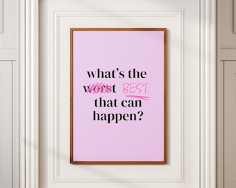 Motywacyjny wydruk, Co to może się wydarzyć, nowoczesny plakat ścienny