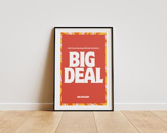 Plakat z cytatem prezentera Rona Burgundy'ego, sztuka filmowa, wystrój wnętrz