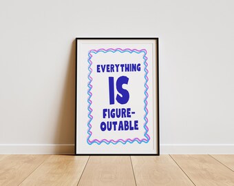 Wydruk z możliwością figurowania, sztuka ścienna, zabawny prezent, plakat motywacyjny, wystrój domu