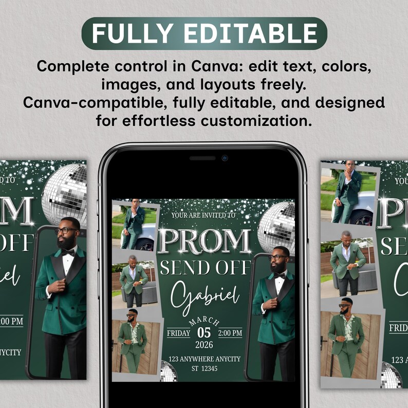 Instant Prom Design Prom Send off Flyer, DIY Prom Flyer, Prom Canva Template, Prom Send Off ...