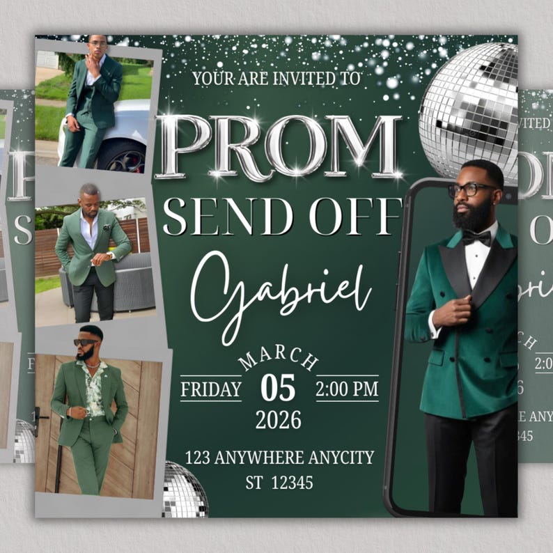 Prom Send off Flyer, DIY Prom Flyer, Prom Canva Template, Prom Send Off ...