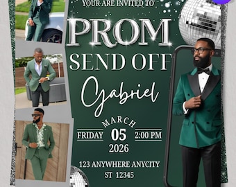 Prom Send Off Flyer, DIY Prom Flyer, Prom Canva Template, Prom Send Off, Prom Send Off Event, Editable, DIY Canva, Instant Download