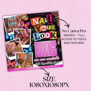 Nail Flyer DIY Nail Tech Flyer Nail Special Deal Flyer Nail Flyer Bookings Nail Tech Booking Flyer Nail Book Now DIY Nail Deal Booking Flyer