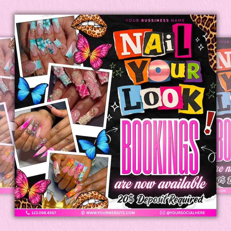 Nail Flyer DIY Nail Tech Flyer Nail Special Deal Flyer Nail Flyer Bookings Nail Tech Booking Flyer Nail Book Now DIY Nail Deal Booking Flyer