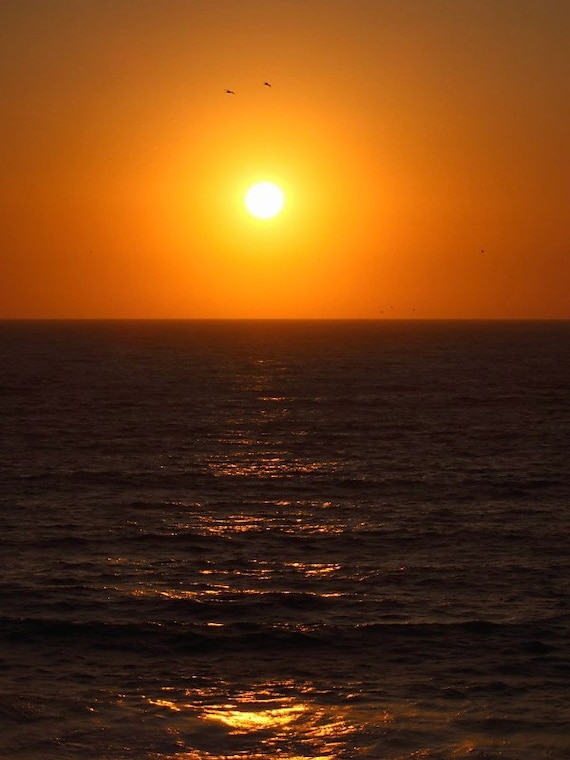 Sunset in Half Moon Bay, CA--signed matted framed 16x20 photo