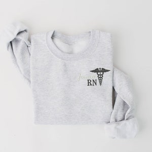 Nurse Crewneck Sweatshirt | Crew Neck Sweatshirt  | Loungewear | Fall Apparel | Personalized RN, CNA, BSN | Nurse Student
