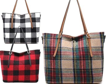 plaid purse