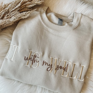 It is Well With my Soul | Crew Neck Sweatshirt  | Loungewear | Fall Apparel | Blogger Mom Fashion | Fall Crewneck Sweatshirt