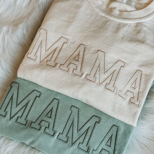 Comfort Colors College Block MAMA short sleeve tee Vintage T-Shirt Unisex Vintage Pigment Dyed Mothers Day Oversized Tee Mom image 6