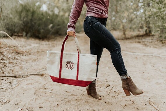 Personalized beach bag with zipper clearance