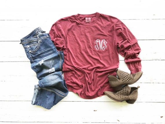 Comfort Colors Long Sleeve Monogrammed 