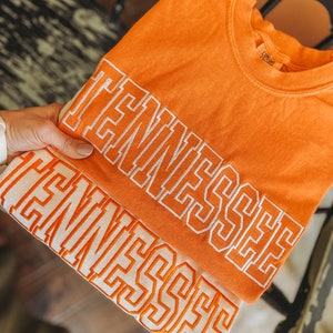 Tennessee Comfort Colors College Block short sleeve tee | Vintage T-Shirt | Unisex Vintage Pigment Dyed | TN | Oversized Tee |