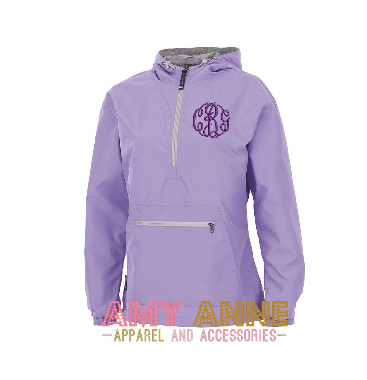 Charles River Monogrammed Light Purple 