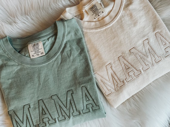 Comfort Colors College Block MAMA short sleeve tee | Vintage T-Shirt | Unisex Vintage Pigment Dyed | Mothers Day | Oversized Tee | Mom