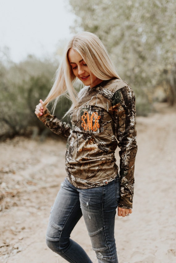 Ladies Monogram Long Sleeve Realtree 