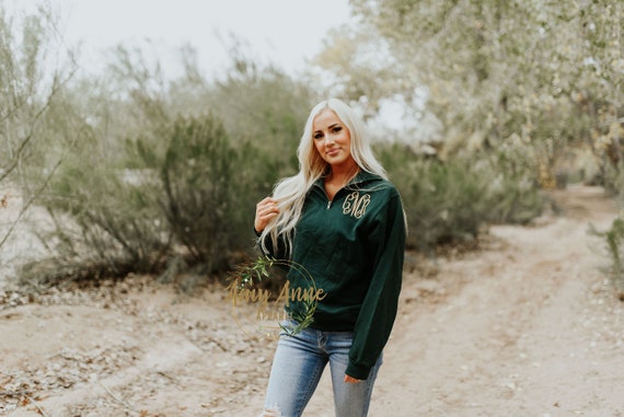 Monogram quarter cheap zip pullover