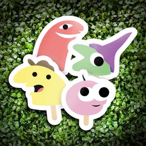 Lot d'autocollants d'été Smiling Friends, motif crème glacée fondante inspiré de l'émission de natation pour adultes