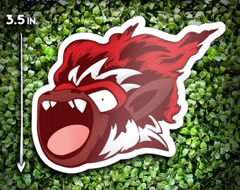 Furious Infernape Sticker - Comic Style Pokemon Vinyl Decal
