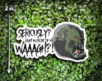 Divertente adesivo Ork Waaagh Warhammer 40K Grunge Meme Decalcomania