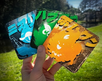 Set di sottobicchieri iniziali Pokémon: Vento, Onde, Pombon, Browt, Gecqua (confezione da 3)