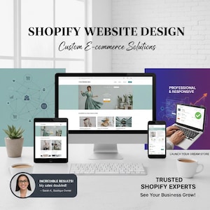 Shopify webbdesign, komplett butiksuppsättning och anpassade e-handelslösningar